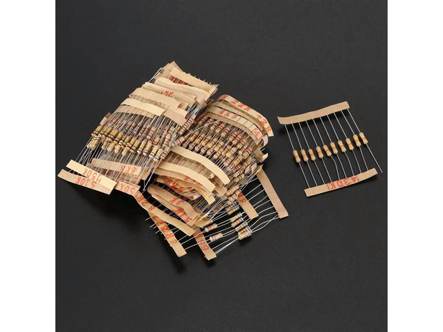 3000Pcs 50 Values 1/2W 0.5W 5% Carbon Film Resistors Assorted Kit Set