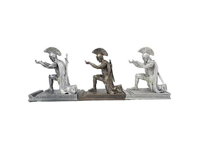 Knight Pen Holder With Helmet Statue Pen Holder Armor Roman Knight With Magnetic Pen Holder Phone Stand Easy Install Bronze