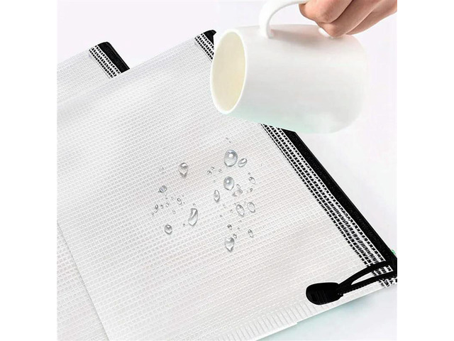 36 Pcs Zipper File Bag A4 Zipper Mesh Bag Board Game Bag PVC File Bag Office Supplies Bag (34Cmx24cm)