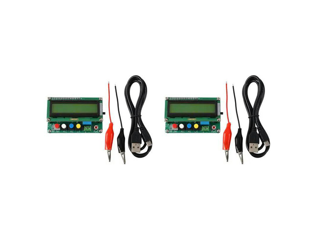 2X Lc100-A Digital LCD High Precision Inductance Capacitance L/C Meter Capacitor Tester Frequency 1Pf-100Mf + Test Clip