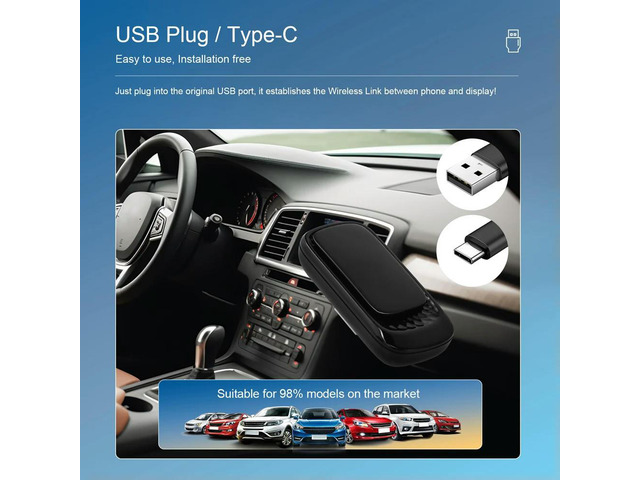 RGB Mini Carplay AI Box For Carplay Adapter Car Wired Carplay To USB Dongle Plug And Play