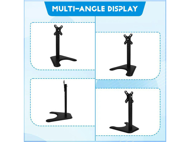 Adjustable Monitor Stand For 14-32 Inch Screens, Desk Mount With Large Base, Height Adjustable Monitor Arm