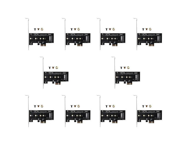 10X Add On Cards PCIE To M2 Adapter PCI Express 3.0 X1 To NVME SSD M2 PCIE Raiser Adapter Support 2230 2242 2260 2280