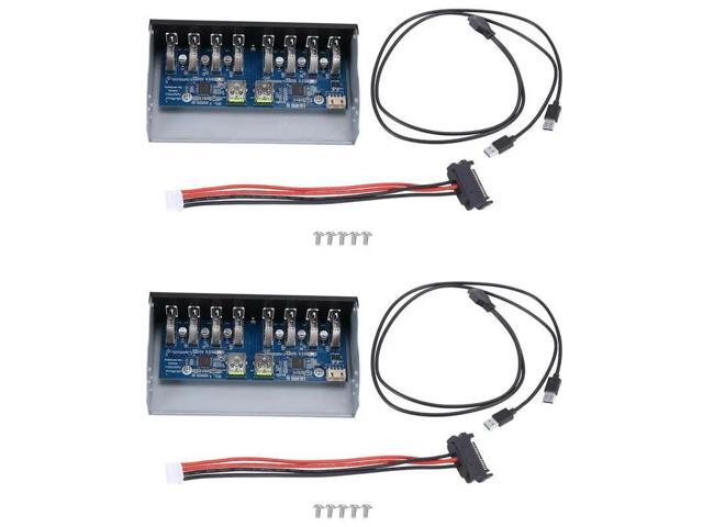 2X 19 Pin To 8 Port USB 3.0 Hub 5.25 Inch CD-Rom Drive Bay CD Rom Front Panel For Computer Case