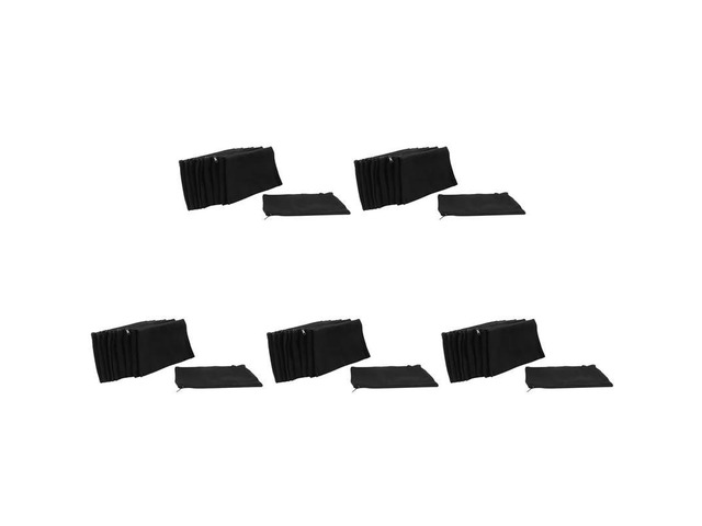 50Pcs Canvas Zipper Pouch Bags Canvas Makeup Bags Pencil Case Blank DIY Craft Bags For Travel DIY Craft School, Black