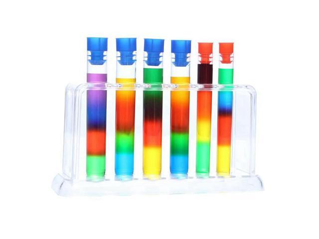 10X Plastic Clear Test Tube Rack 6 Holes Stand Test Tube Stand Shelf School Supply Equipment 16.7X8X3 Cm