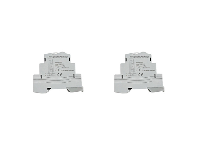 2X Tuya Single Phase ligen Energy Meter 100A Din Rail Precisely Measuring Voltmeter Ammeter Power ATMS1603