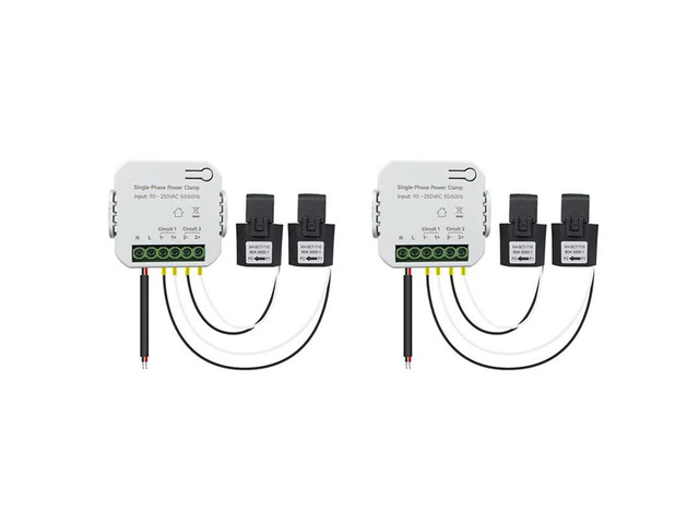 2X Tuya Energy Meter 80A With Current Transformer Clamp Kwh Power Monitor Electricity Statistics 90-250V(2CT)