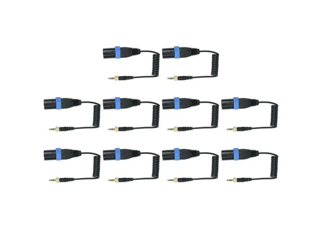 10X Saramonic Locking Type 3.5Mm To 3.5Mm TRS To XLR Male Microphone Output Universal Audio Cable For Receivers
