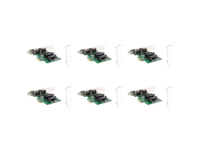 6X 2-Port Gigabit Pcie Network Card 1000M Dual Ports PCI Express Ethernet Adapter With 82571EB LAN NIC Card For