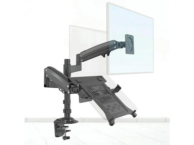 Desktop Dual Spring Monitor Arm 17-27Inch Dual Monitor Holder Mount Arm Full Motion Display Stand Loading 2-9 Kgs