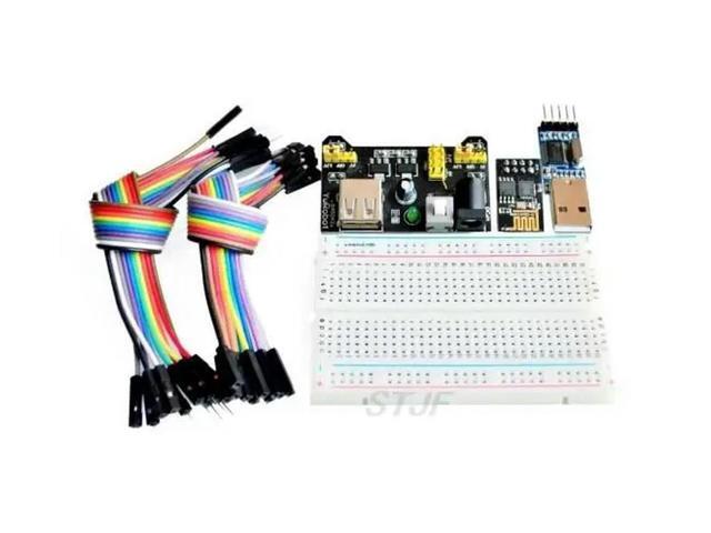 test suite ESP8266 module + CH340 + Power supply + breadboard