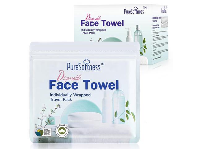 Travel Pack Disposable Face Towel, Individually Packed Each Re-sealable Bag Contains 5 Dry Towels, Makeup Remove and Face Wash, Business Trip,...