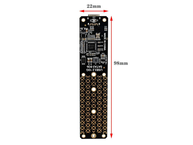 M.2 To USB3.1 Converter Reader 10 Gbps Speed Compatible with M.2 SATA(NGFF) SSD Based M/B+Mkey for 2230/2242/2260/2280 SSD