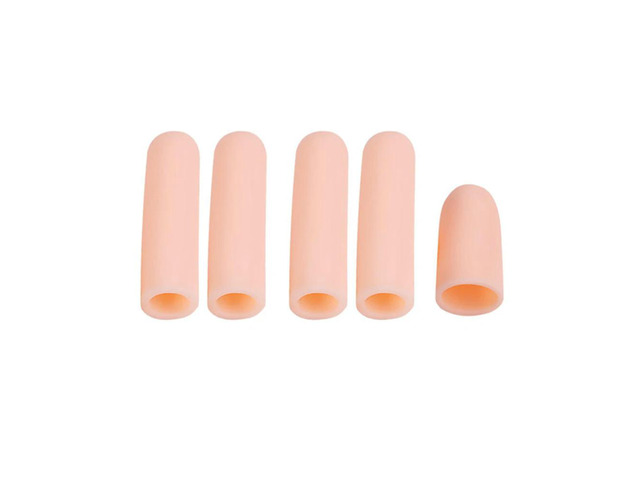 5Pcs Gel Finger Cots Waterproof Finger Sleeves Silicone Finger Covers for Finger Cracking Wound Hand Eczema Arthritis
