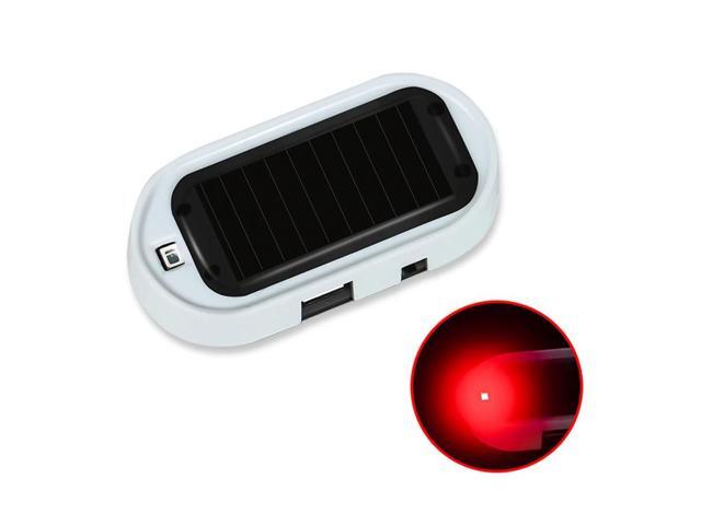 Car Fake Light Solar Powered Super Bright Simulated Dummy Alarm Blue/Red Light Warning Anti-Theft Caution Lamp