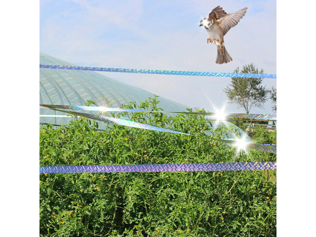 2.4cmx50m/4.8cmx50m Double Side Bird Scare Tape Bird Scare Ribbon To Stop Damage Roosting Mess Reflective Bird Deterrents