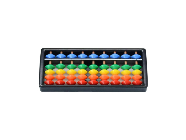 Chinese Mathematics Abacus with Colorful Beads Soroban Calculator for Beginners Professionals Learning Training Aid