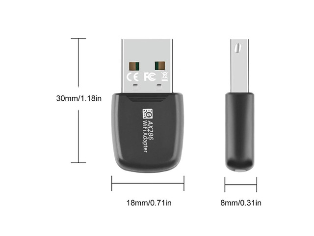 6 USB Dongle Mini USB Card Adapter 2.4GHz 286.8Mbps Network Receiver For PC Laptop 7 10 11