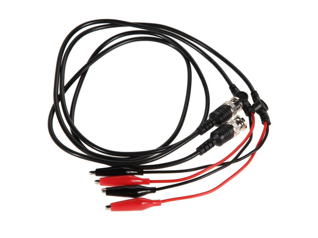 2 Pcs 98cm BNC Q9 To Double Alligator Clip Oscilloscope Test Probe Leads Cables Cables Connector for Electrical Working
