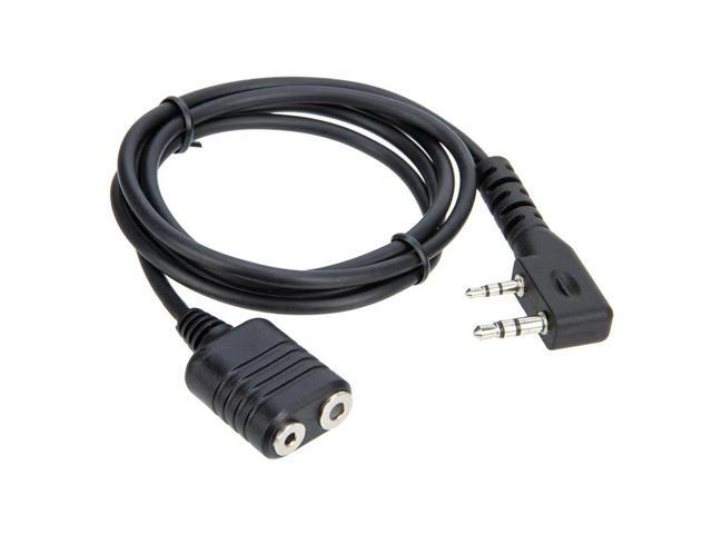 1m Mic Earpiece Extension Cord Replacement Microphone Headset Mic Cable Ham Radio Accessory for Kenwood for Baofeng -5R 888S