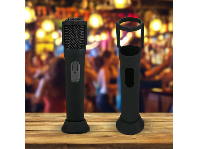 Silicone Case Anti-Rolling Protective Case Mic Sleeves Microphone Stand for JBL PartyBox Microphone