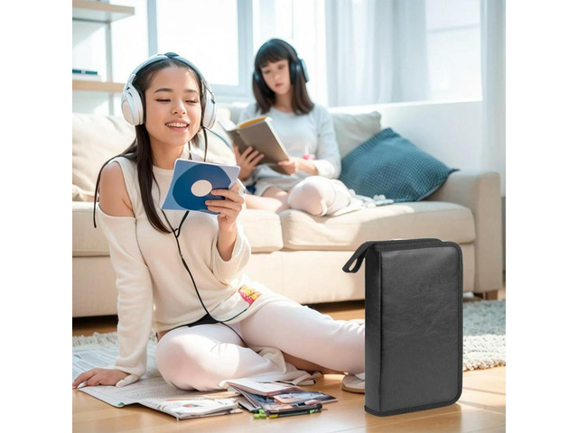 Album Sleeve Zipper Album Holder Case Double-side CD DVD Organizer Wallet Album Carrying Case