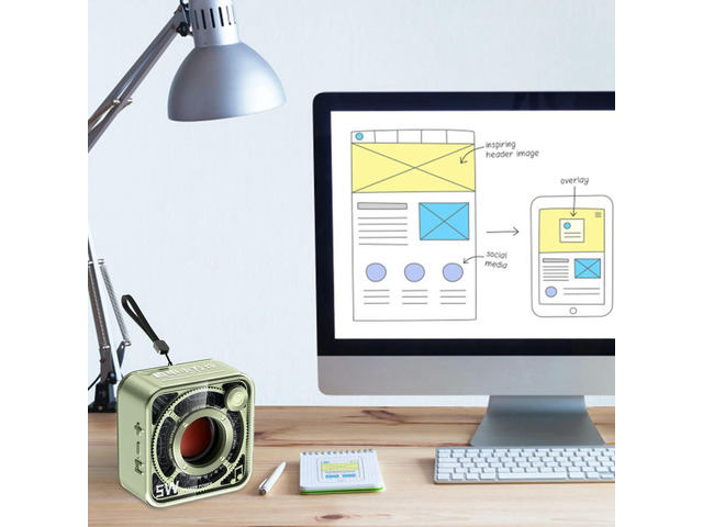 Transparent Mecha Speaker Bluetooth-compatible 5.1 USB Type-C Charging