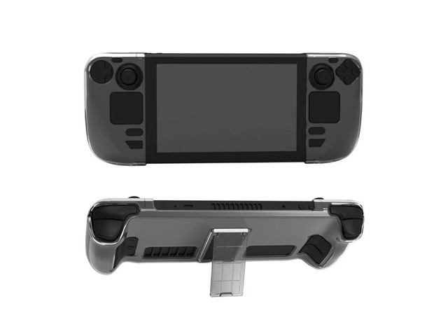 Clear PC Protective Case Replacement Split Game Console Protective Case Accessories Game Console Protective Cover for Steam Deck