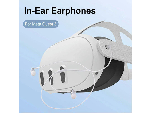 In-Ear Earphones Comfortable VR Gaming Headphones Immersive Sound Earbuds Earphones 3.5mm AUX for Quest 3 VR Headset