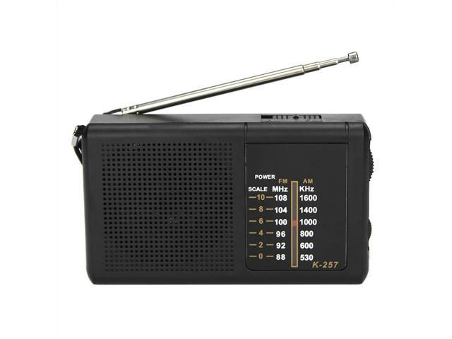 AM/FM Radio with Speaker Radio Telescopic Antenna Powered Radio with LED Indicator for Emergency Use