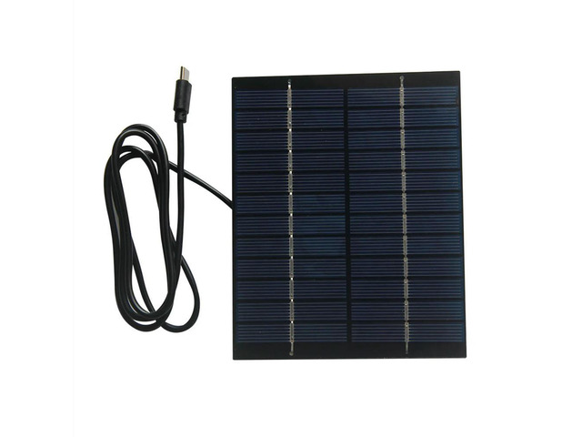 2W 12V Solar Panel Type-C Output Solar Charging Panel Solar Panel Charger for Phones Fans Flashlights Monitors