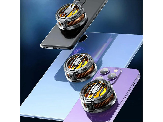 Magnetic & Back Clip Cell Phone Cooler 15W RGB for Android PUBG Game Cooler for Mobile Gaming for Live Streaming