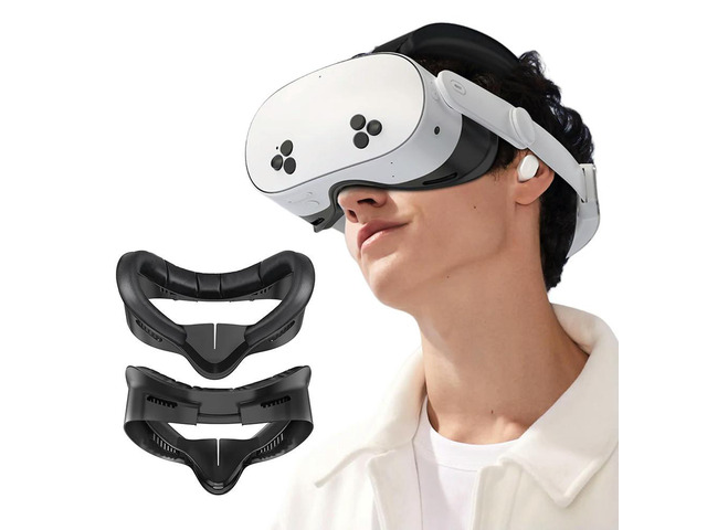 Face Cover Pad Facial Interface Sweat-Proof Anti-Leakage Nose Pad Comfort PU Foam Face Cover for Quest 3S Accessories