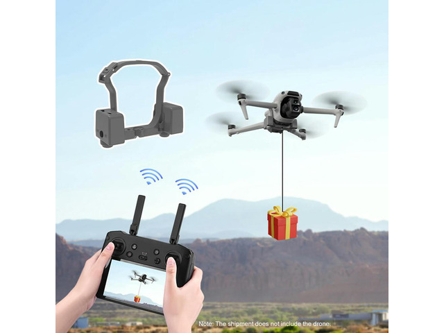 For Air 3/3S LED Control Airdrop System Load 500g Capacity Airdrop Servo Thrower Tool for Fishing Bait/Wedding Ring