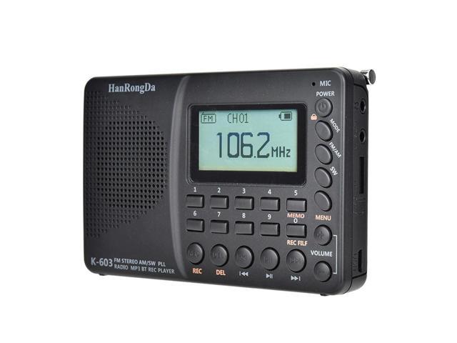 AM FM Multifunctional Flashlight Solar Powered Pocket Radio Digital Rechargeable Music Player