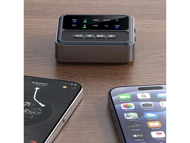 Bluetooth-Compatible Transmitter Receiver LED Display Bluetooth-Compatible 5.4 Adapter Audio Receiver Transmitter for TV/Car/PC