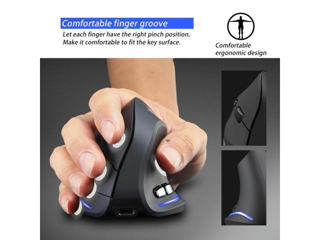 ZELOTES F-35 6 Buttons Rechargeable 2400DPI Adjustable Vertical Mouse