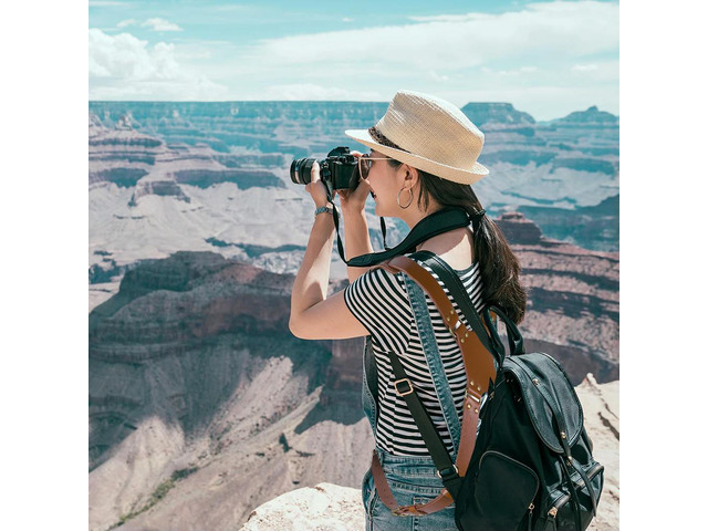 Dual Camera Strap Leather Camera Straps Adjustable Camera Carrying Strap Universal Camera Shoulder Strap for DSLR/SLR Cameras