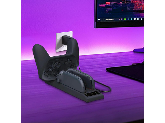 2 In 1 Magnetic Charging Stand LED Indicators Game Controller Charger Type-C Gamepad Charging Station for NS2 PRO Joy-Con