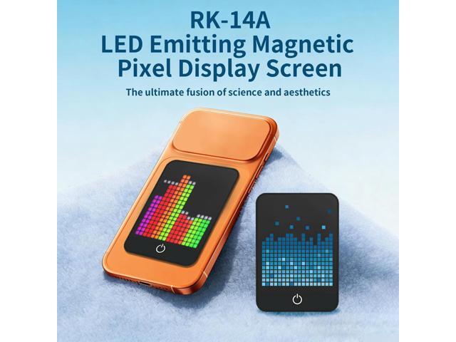Magnetic LED Pixel Display 102x71mm Programmable Pixel Art Display Creative Animation Text for Kids Adults Gaming Accessories