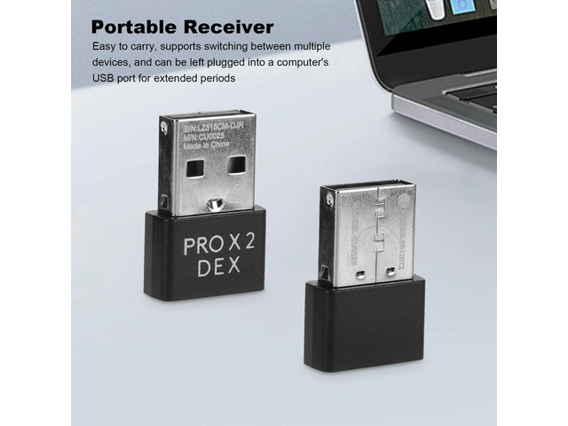 Pairing USB Receiver Replacement for PRO X SUPERLIGHT 2 DEX Mouse Replacement USB Receiver Easy To Use 8000Hz Ready