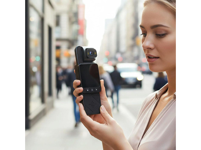 1080P Outdoor Video Recorder 1.6In Screen HD Action Camera Wearable Audio Recording Cam for Cycling Vlogging Sports
