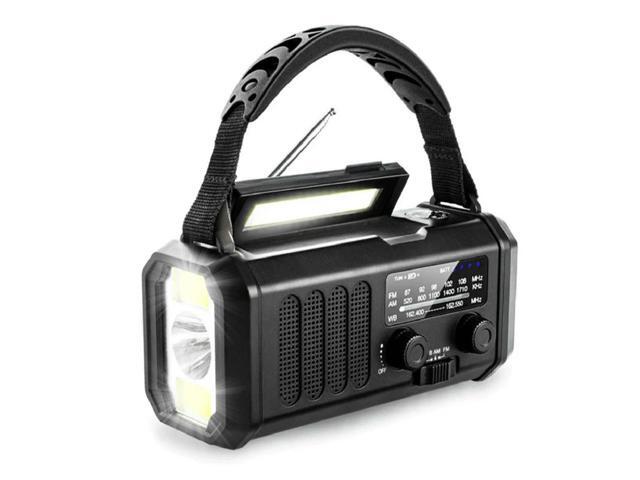 Hand Crank Emergency Radio with Flashlight Reading Lamp SOS Alarm Solar Powered Radio AM/FM Survival Radio for Emergency/Home