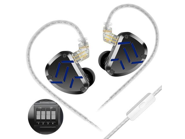 Wired IEM Earphones Noise Cancelling HiFi Stereo Earphone with Mic Bass Earbuds Gamer Sport Headset