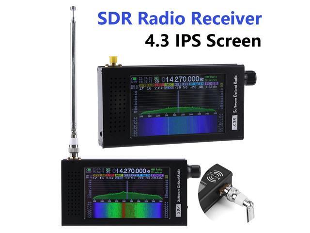 Stereo Radio Receiver Aluminum Alloy Rechargeable Radio Receiver with Antenna Jack Compact Radio Receiver for Home Car Outdoor