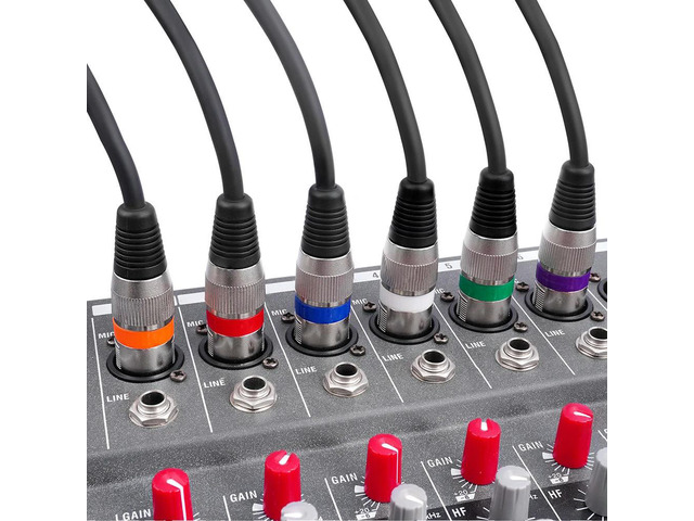10 Pack XLR Cable 1.5M Male To Female 3 Pins Balanced XLR Microphone Cable XLR To XLR Microphone Cable for Audio Mixer Amplifier