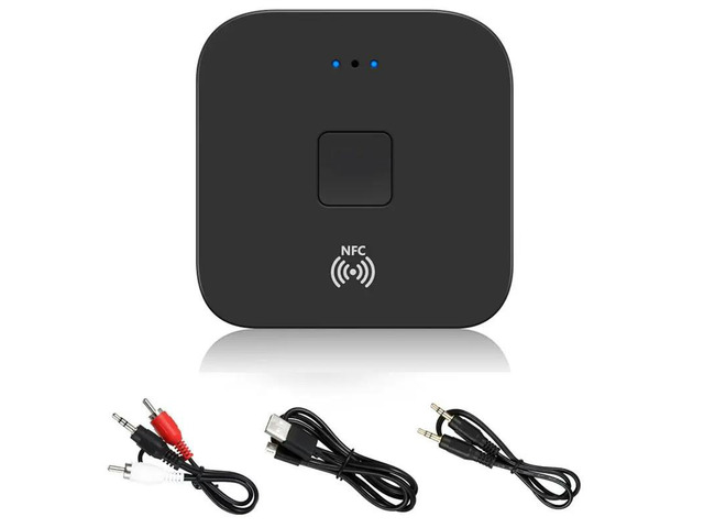 Bluetooth 5.0 RCA Audio Receiver 3.5Mm AUX Jack Stereo Music Adapter Mic Speakers Amplifier Auto ON/OFF