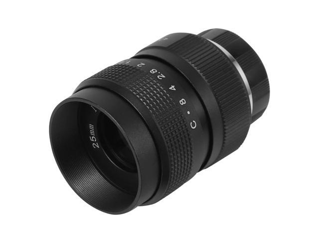 Television TV Lens/CCTV Lens For C Mount Camera 25Mm F1.4 In Black