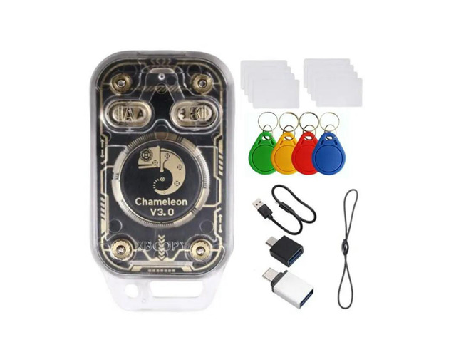 Chameleon V3.0 RFID Chip Reader+4Xuid Keychain+4Xuid Card+4Xcuid Card 125K 13.56M ID IC Tag Copyer Read Write